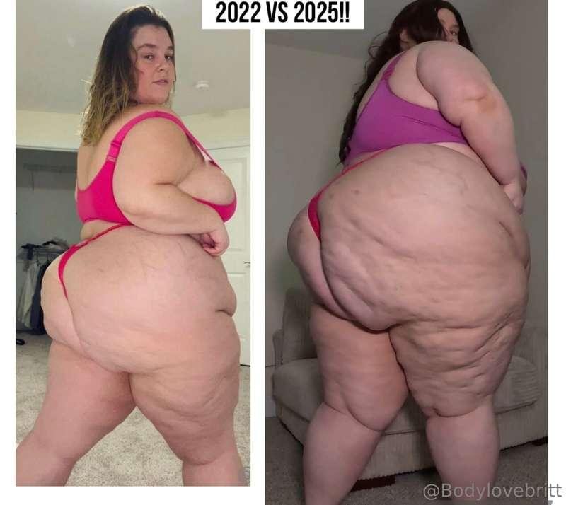 Same outfit, same pose, 2.5 years difference hehehe