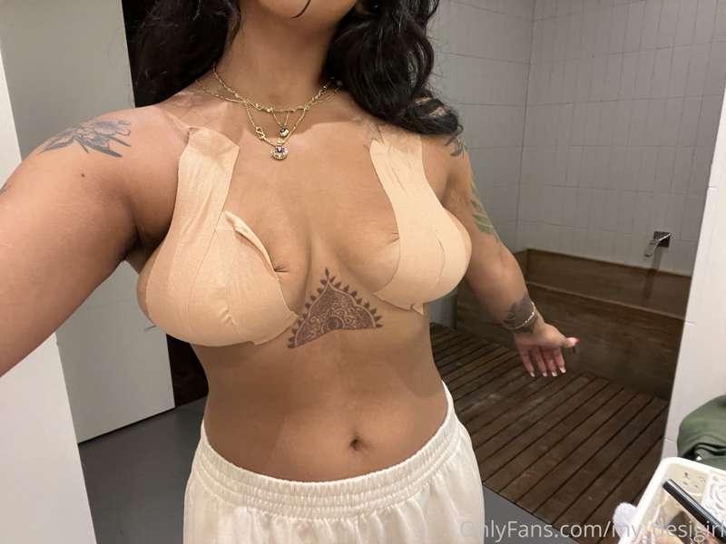 Here’s the tape that was holding my titties up