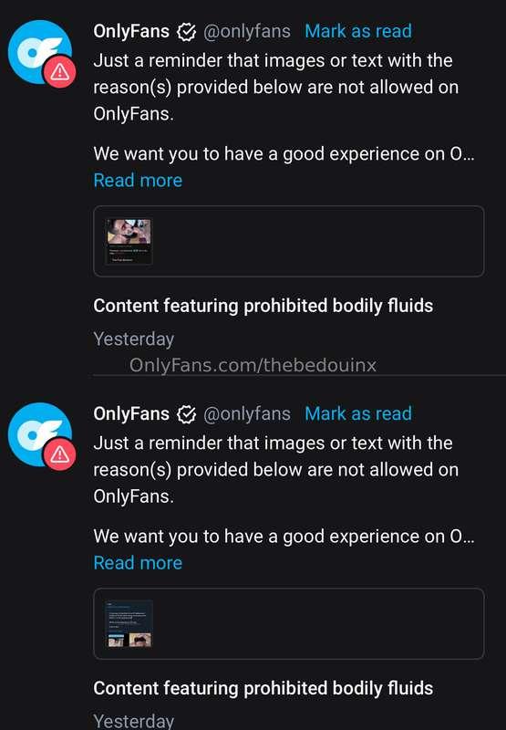 Some proof that OF is removing the vids. So stop blaming me ..