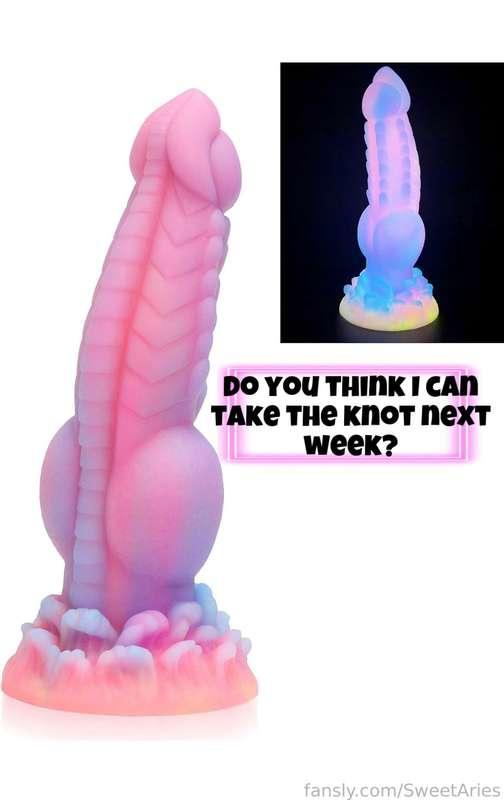 Do you think I can take the whole knot next week? 

#bigdildo #fantasydildo #sizekink #petite #smallgirl 