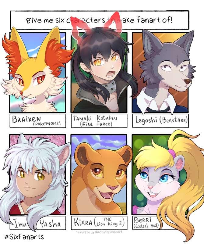 Six Fanarts Challenge - done