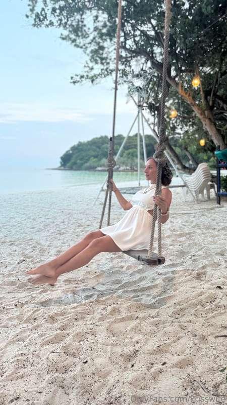 What Could Be Cooler Than Swings on the Beach? 🌊💫There’s jus..