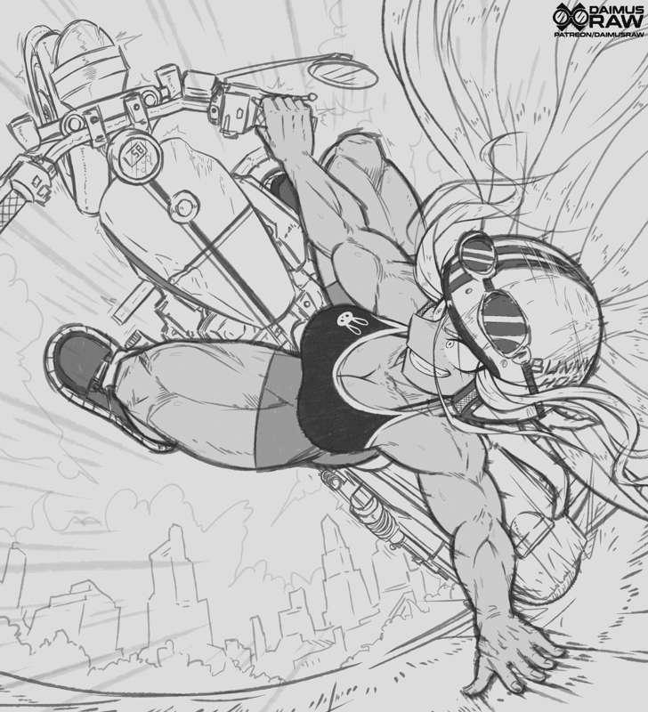 Mirko improving her stunt skills 🏍️