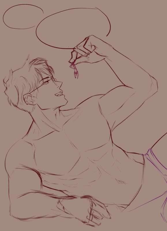 Jaeyoung WIP (behind the scenes sketch!!)
