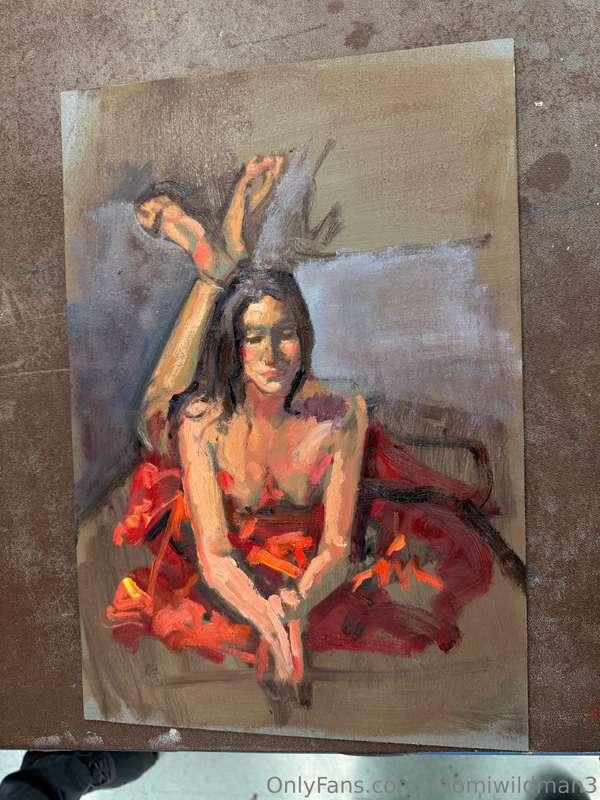 This weekend I worked as a model at a figure drawing class f..