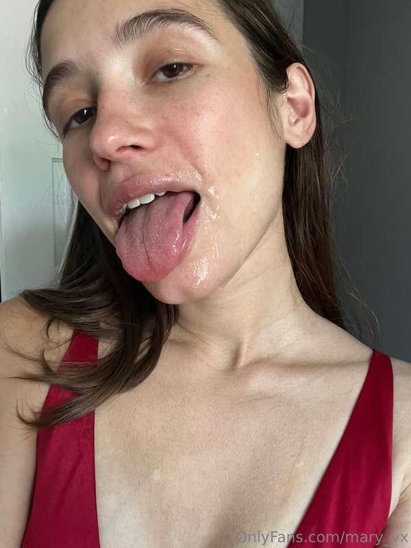 Just got cum on my face