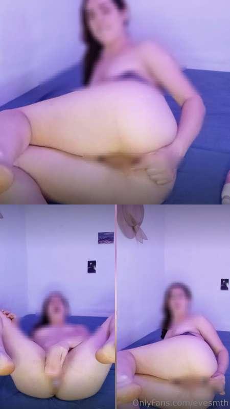 Plugged ass with dildo play 🤤 i braided my hair on a side! i..