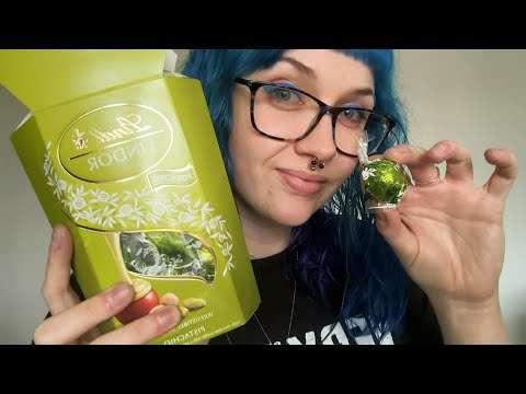 📣 EARLY ACCESS 📣 ASMR Eating Pistachio [Lindt Lindor] Chocolates | Eating Sounds & Wrapper Crinkles 🍫