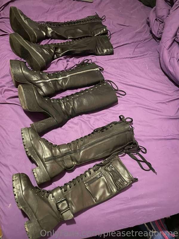 These are all my boots but I think I still need more😹 which ..