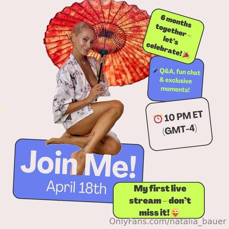 Join My First Live Stream! 🎥✨I’ve been on OnlyFans for 6 mon..