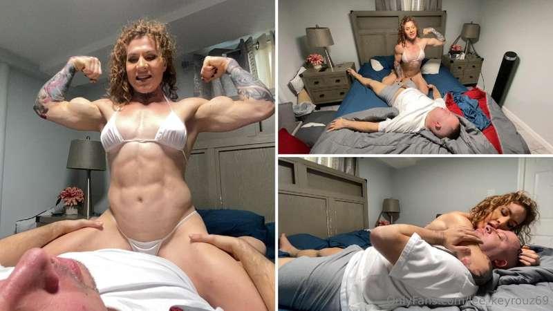 Worship my biceps while I grind on your dick and get you har..