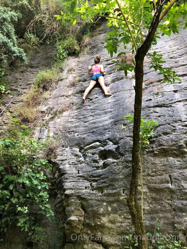 Cheeky view from Climbing without ropes 🧗🏻‍♀️