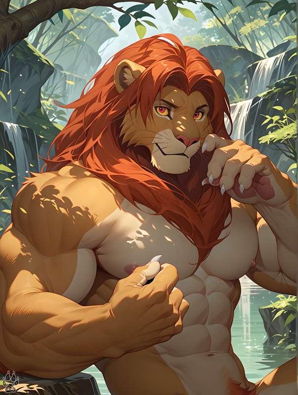 You are walking through the jungle and you come across Simba~