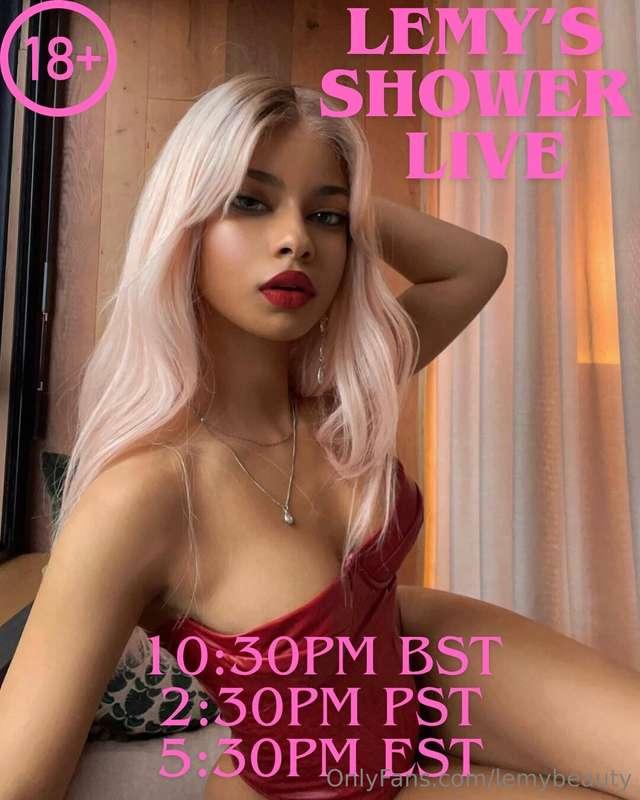 Are you ready for my shower live this thursday?!?