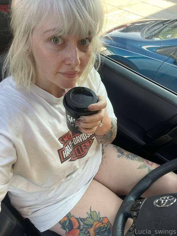 Last coffee run in my 4Runner… no panties