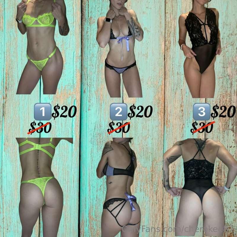 $20 collection available panties and outfits!

This covers s..
