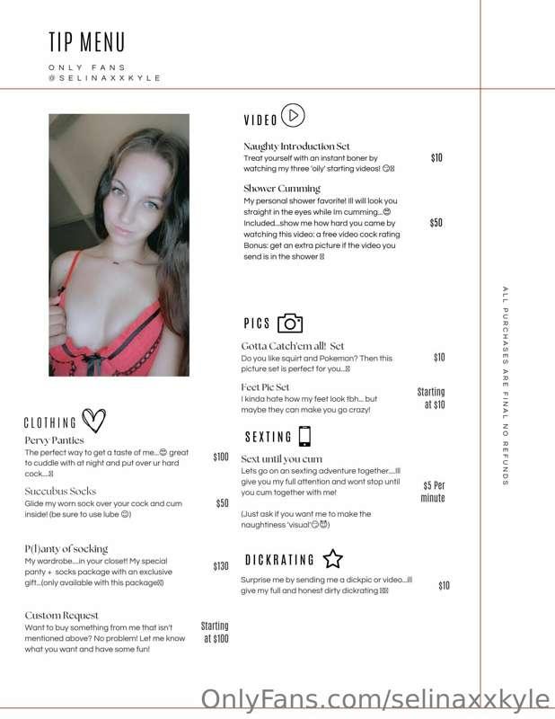 My Tip menu! Will update very soon when Im fully settled in ..