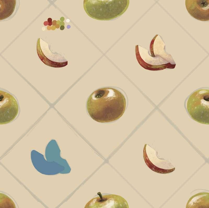 Fall Apples Pattern WIP