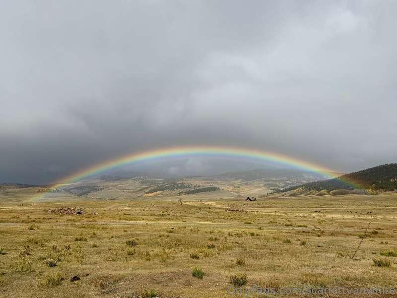 Check out this rainbow in my front yard yesterday evening! Y..