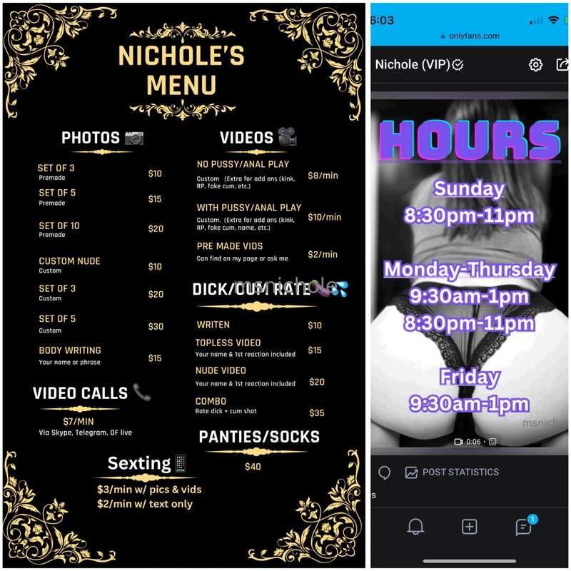 Menu & Hours (PST)