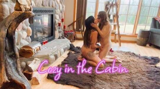 Just me and my hot friend @sexyhotwife_77, a cozy cabin in t..
