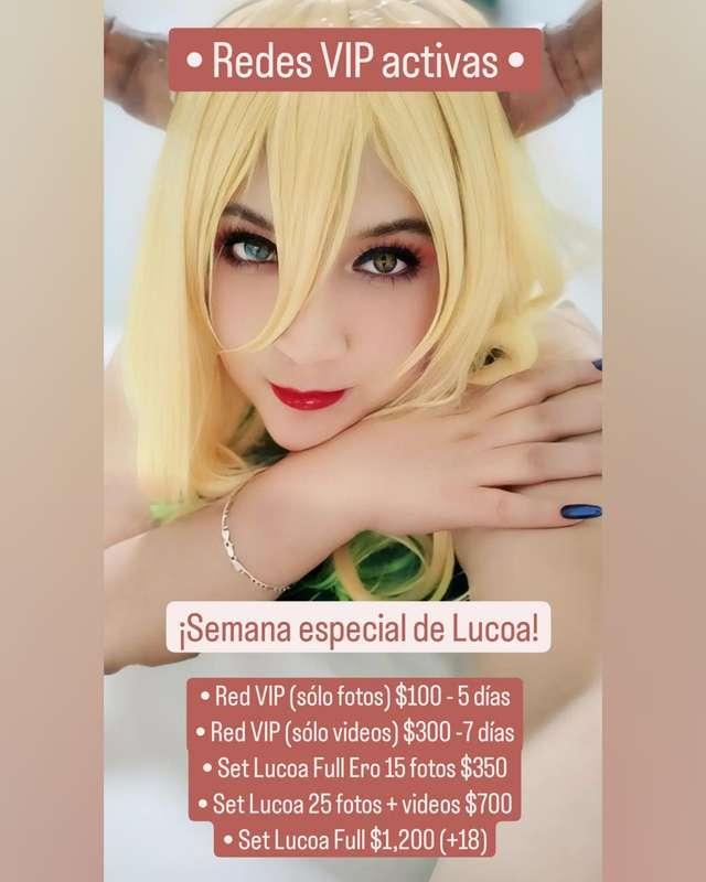 • Semana especial de Lucoa •

Suscríbete a mis Redes VIP y d..