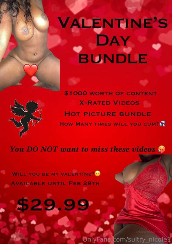 🚨 ATTENTION 🚨 
VALENTINES DAY BUNDLE ❤️💋😍
X-RATED videos & p..