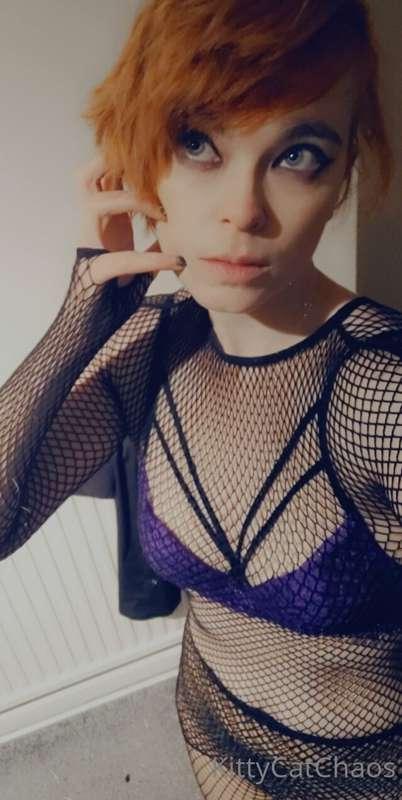 One of my Christmas presents was a fishnet dress and I basic..