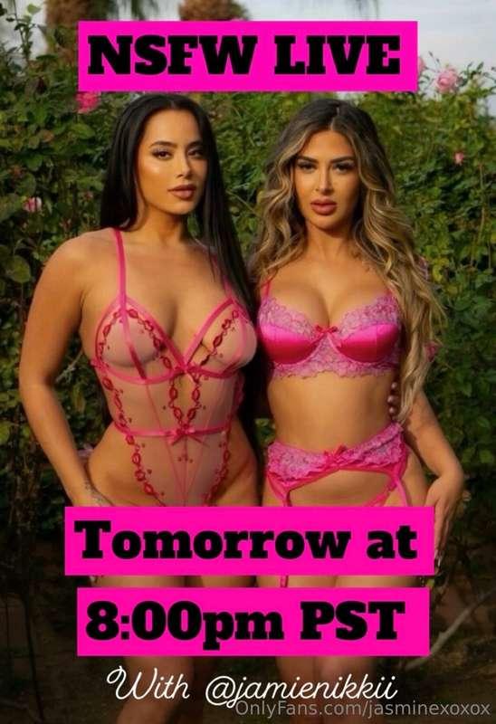 NSFW LIVE with @jamienikkii tomorrow at 8:00pm PST 💖        ..