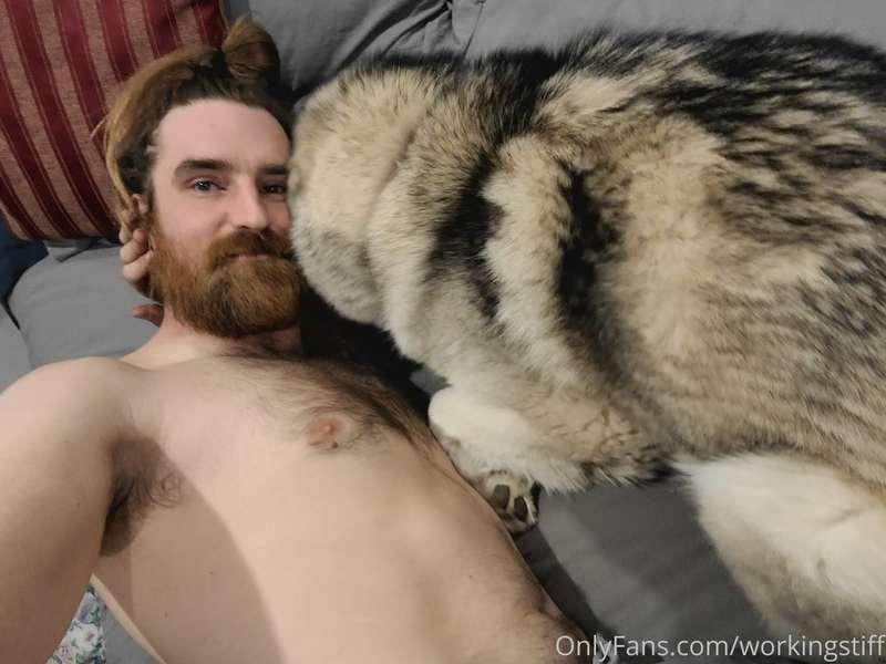 Alone at home for the evening. Cuddles with my ride or die t..