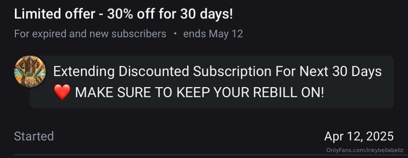 EXTENDING DISCOUNTED SUBSCRIPTION FOR NEXT 30 DAYS❤️ MAKE SU..