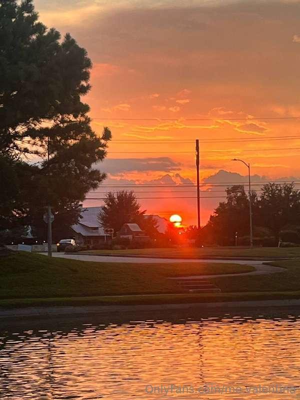 Fire in the sky, mirrored in the water. Absolutely stunning!..