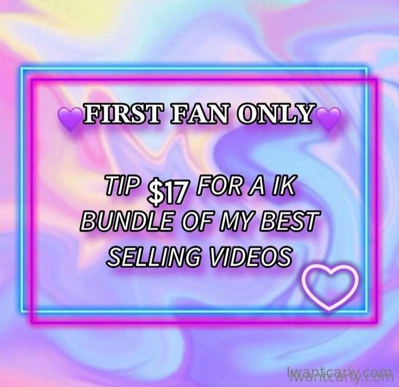 FIRST FAN ONLY! 😘