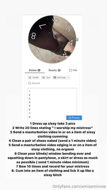 Sissy spin the wheel 😈😈 $8 to spin, message me!