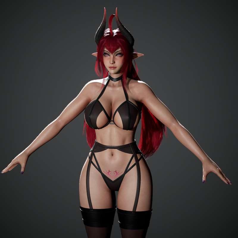 Daemon Girl Lingerie - First Draft