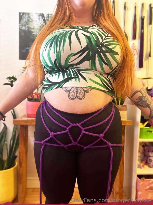 @hotkinkymess first time doing shibari ! She did soooo good ..