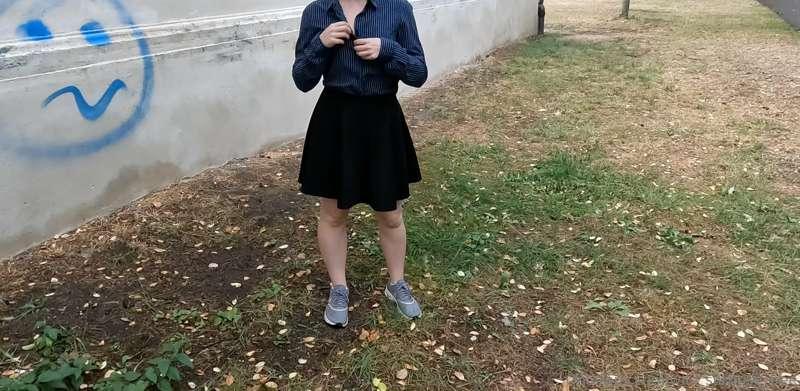 What do you think I wore underneath during my walk in the pa..