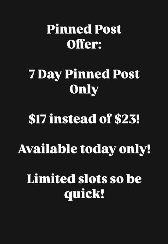 4 Discounted Pinned Posts available today!! ⬇️Unlock this po..