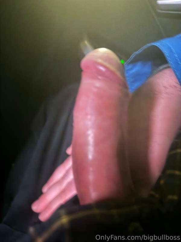 BULL’s cock out on the taxi home from work.