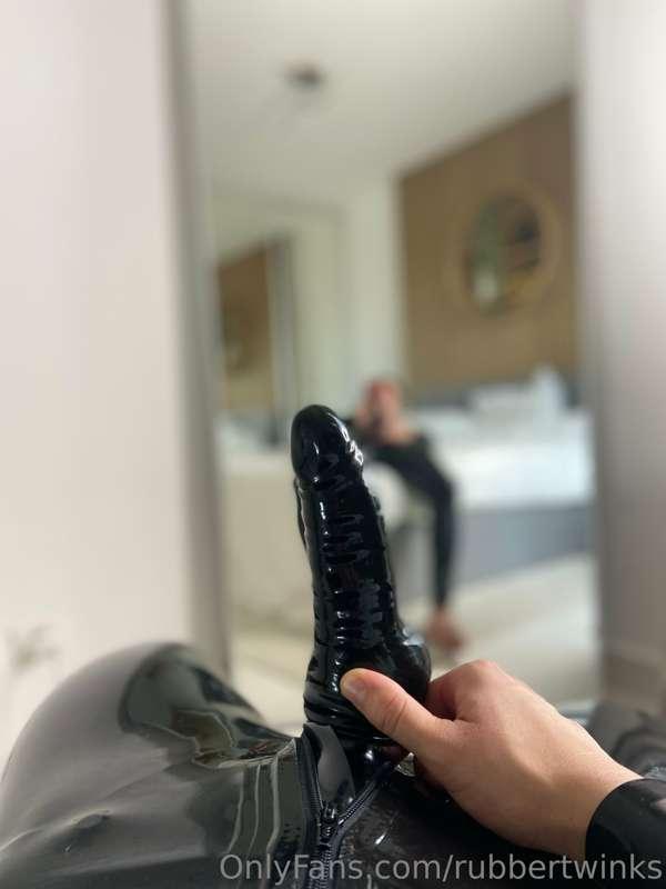 Looks like a regular rubber dildo but I assure you that I ca..
