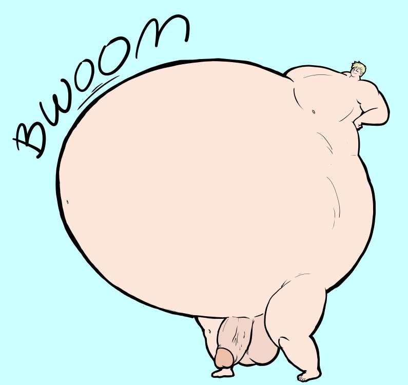 Just A Huge Fat Dude With His Winkle Hangin Around
