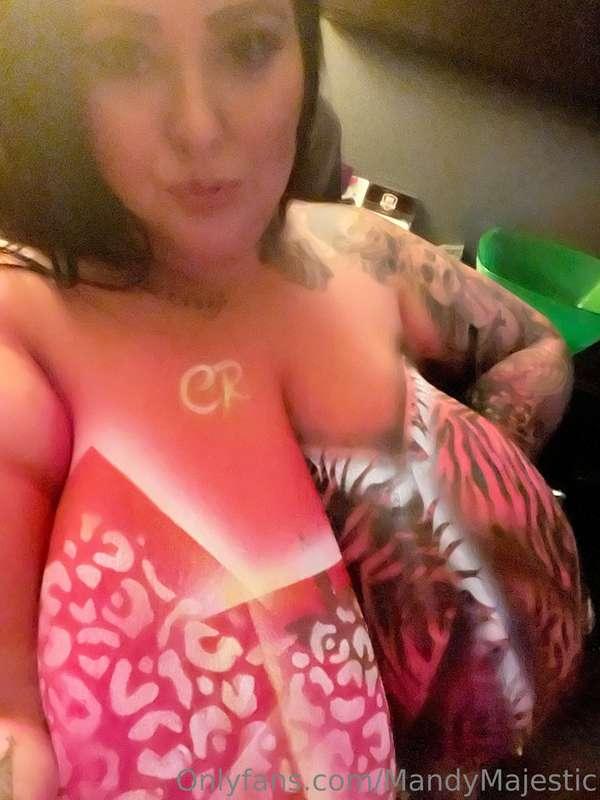Glow party body paint!!