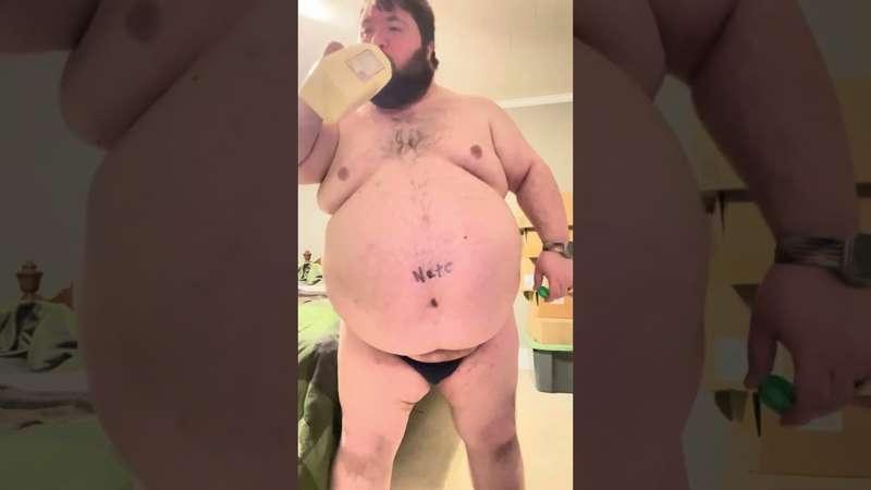 Half gallon egg nog chug.