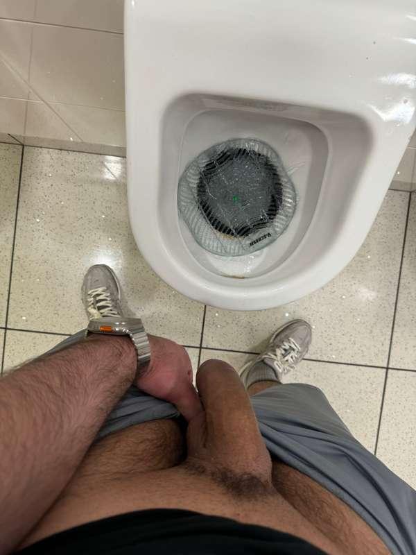 Always crazy getting this thing out at the urinal