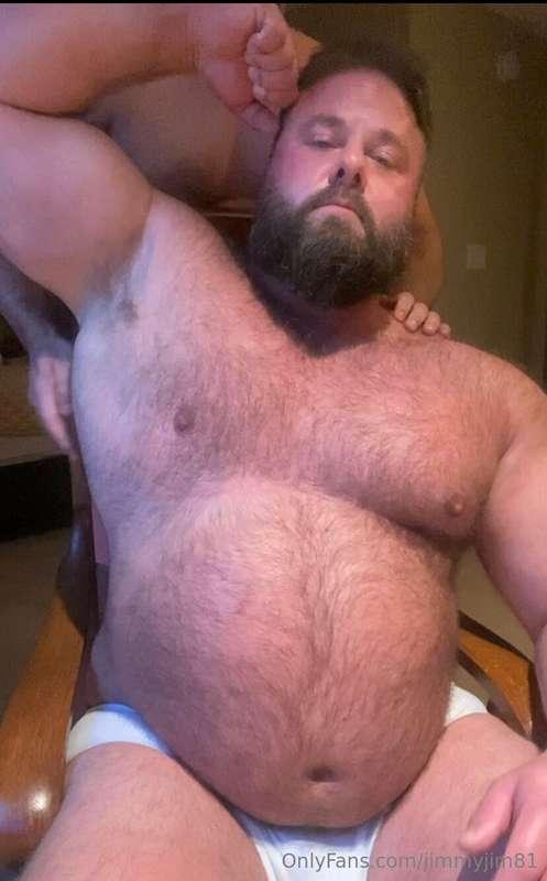 Worshipping his big dad
