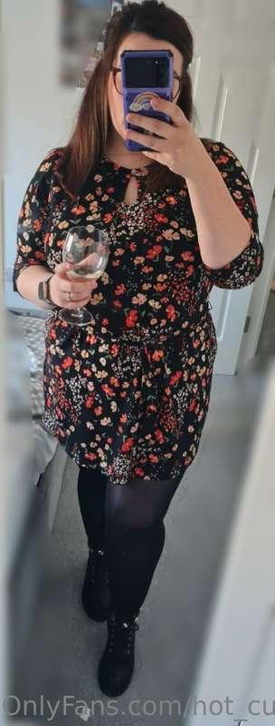 Night out for me! Got a sexy set on under this innocent dres..