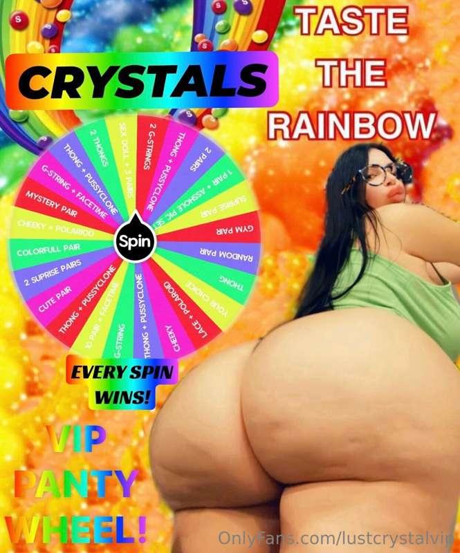 TASTE THE RAINBOW &&& MY PUSSY 😜
🌈BRAND NEW VIP PANTY WHEEL!..