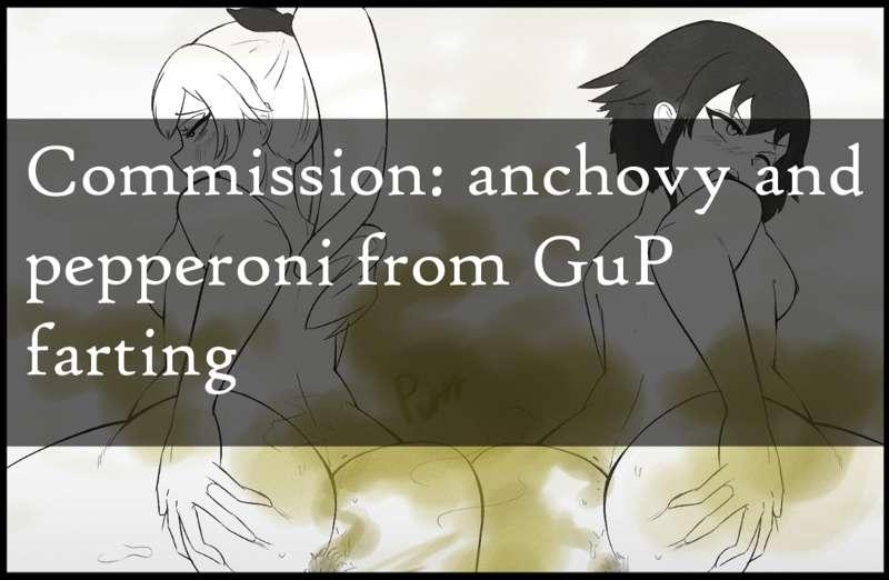 Commission: Anchovy and Pepperoni from GuP farting