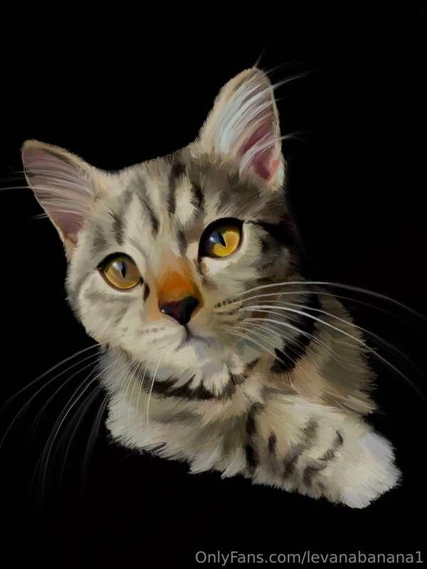 Boring but it’s a practice painting of my mams cat simba 🐱
