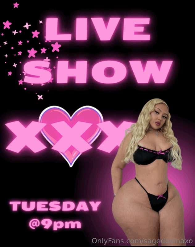🌸💗 LIVE SHOW TUESDAY @ 9PM CST 💗🌸okay hiiiii 😋 i’m going liv..